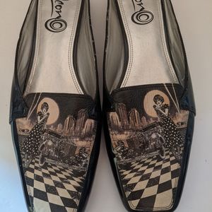 Vintage Icon brand-wearable art mules
